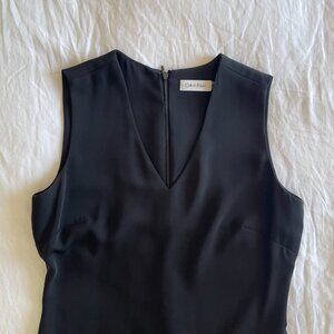 Calvin Klein Black Tiered Hem Dress (sz 2) + Converse Cardigan Coverup (M)